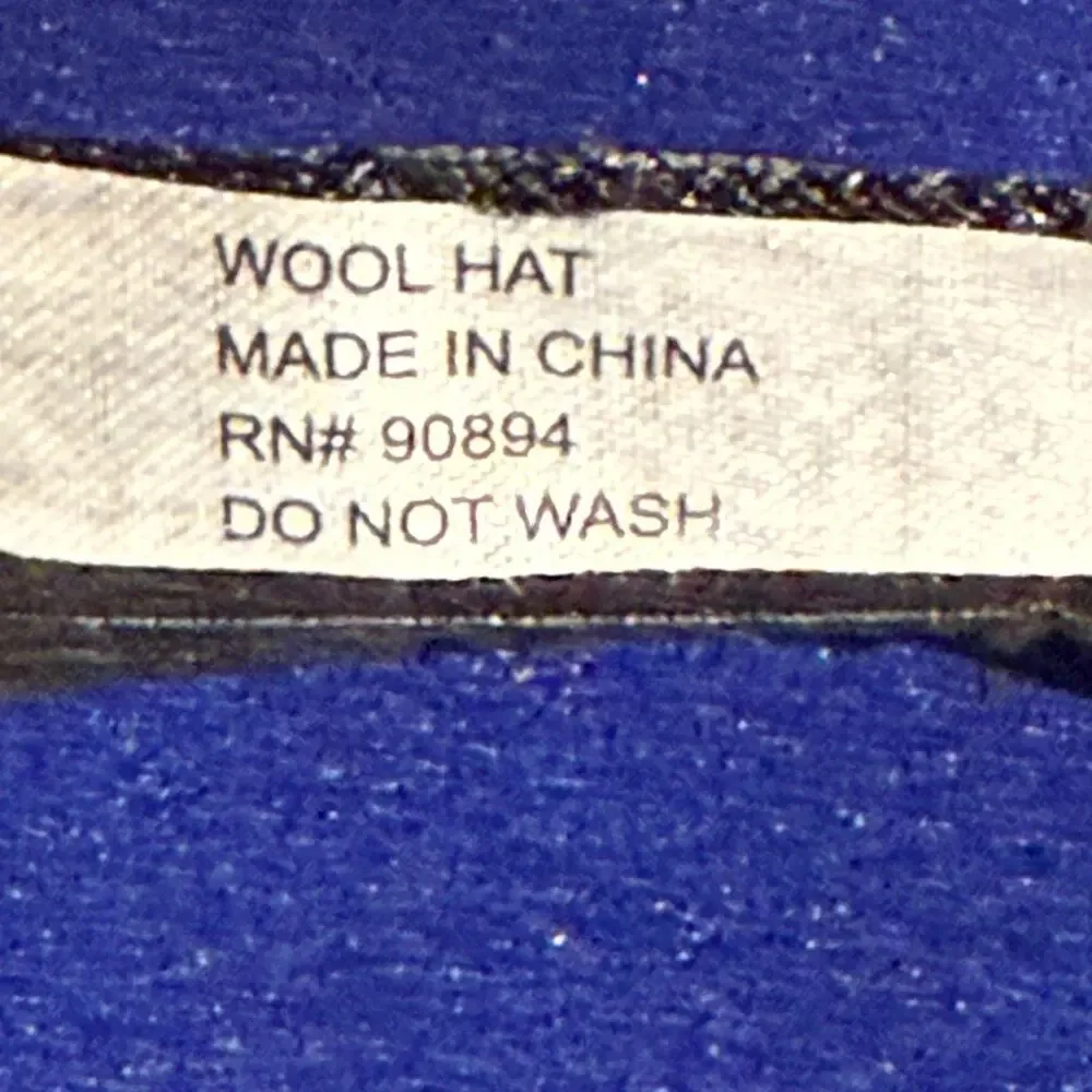 Jessica McClintock Wool Felt Royal Blue Wide Brim Floppy Hat Bow One Size